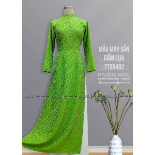 Áo Dài Truyền Thống Gấm Lụa TTGR482
